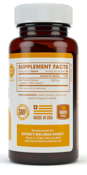 SAW PALMETTO Right Bottle