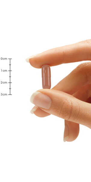 Green Tea Extract Pill Size Hand Comparison